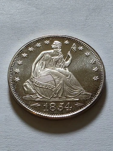 1854 Seated Liberty 1 Troy Ounce .999 Proof Silver Round