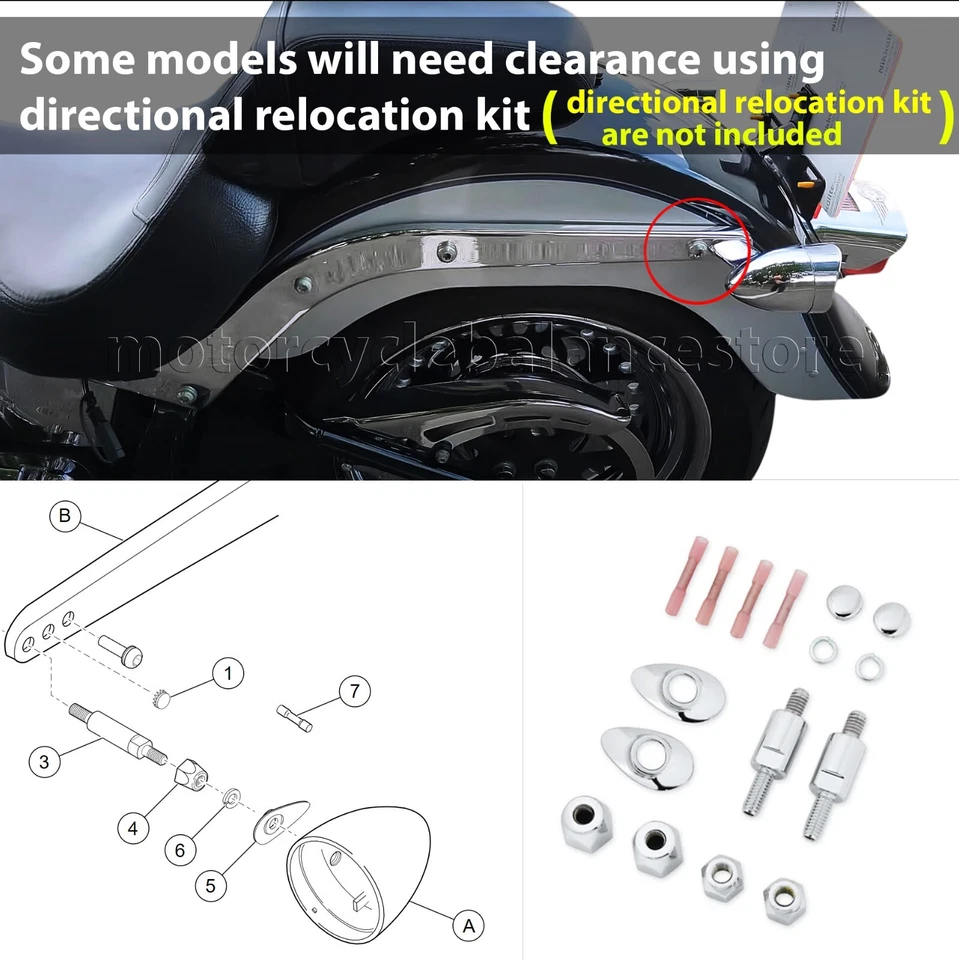 Sissy Bar Backrest Pad Luggage Rack 1984-up Harley Davidson Softail (Stock Tire) - Image 4 of 4