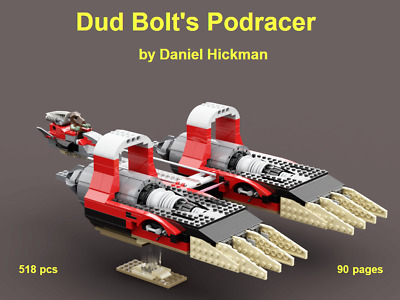*custom* for Lego Star Wars Dud Bolt's Podracer - INSTRUCTION MANUAL ONLY | eBay