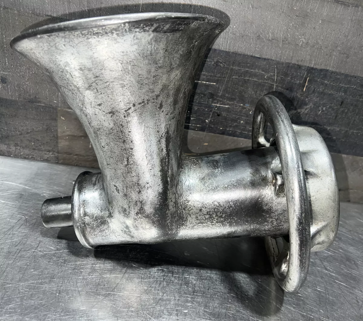 Genuine Vintage Hobart 4332 Size 32 Meat Grinder Head. Bowl Cylinder Only