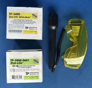 TP-3405/ TP-3900-0601 Leak Detection Dyes (10) W/ Glasses And Light -Oil/Coolant