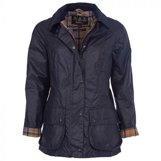 Barbour Ladies Beadnell Wax Jacket in Navy eBay