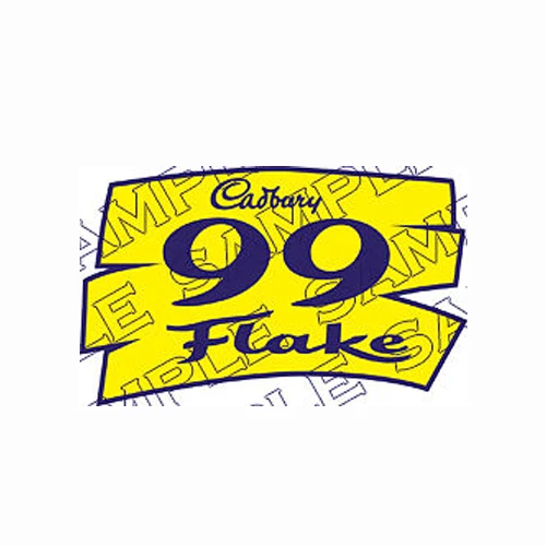 ice cream van sticker, bonnet 99 logo