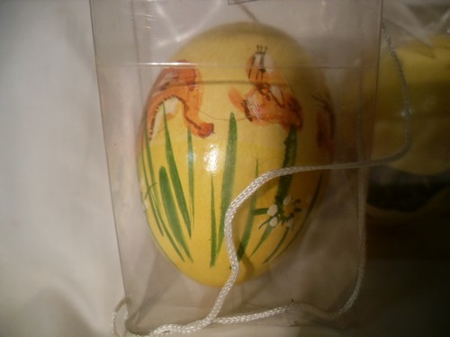 3 Gorgeous Vintage Made in The Republic of China Hand Painted Eggs - NIB #0722 - Picture 3 of 9
