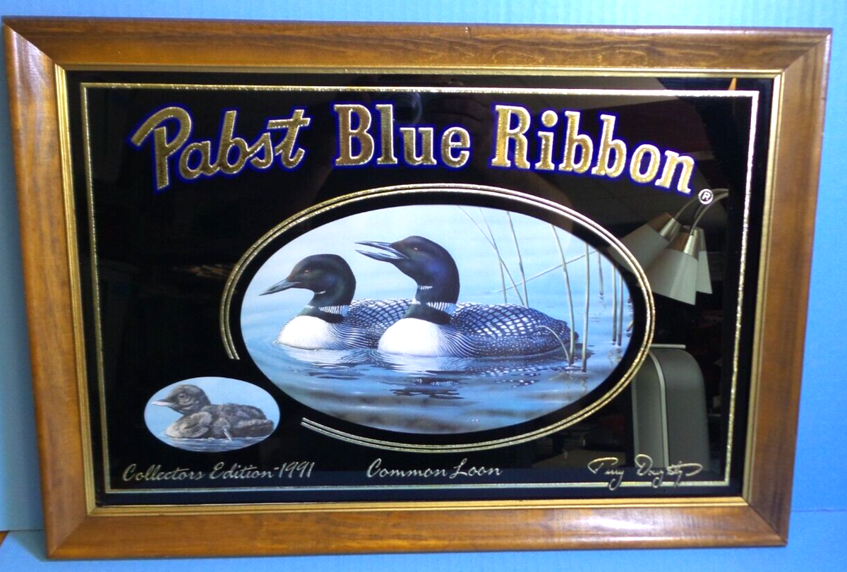 Vintage 1991 Common Loon Pabst Blue Ribbon Wildlife Vintage 1991 Common Loon Pabst Blue Ribbon Wildlife