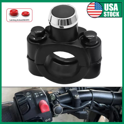 7/8'' Handlebar Motorcycle ATV Kill Switch On/Off Push Button Headlight Fog Spot