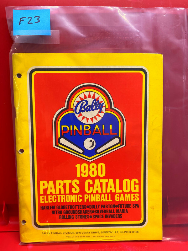 1980 Bally Electronic Pinball Parts Catalog Service & Repair Game