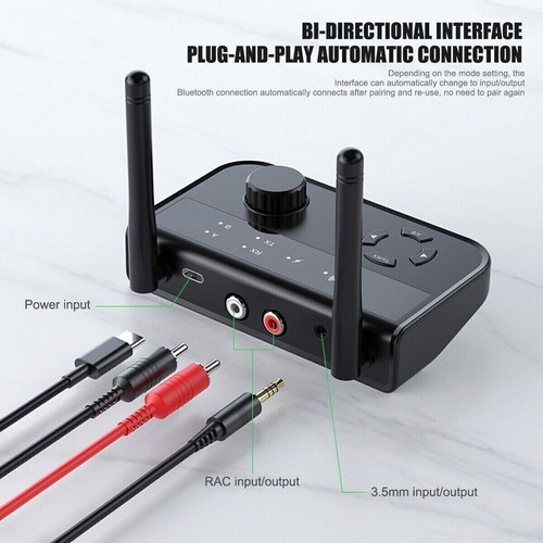 Bluetooth Transmitter Receiver for Home Stereo TV Audio Adapter RCA AUX 3.5mm - Picture 9 of 12