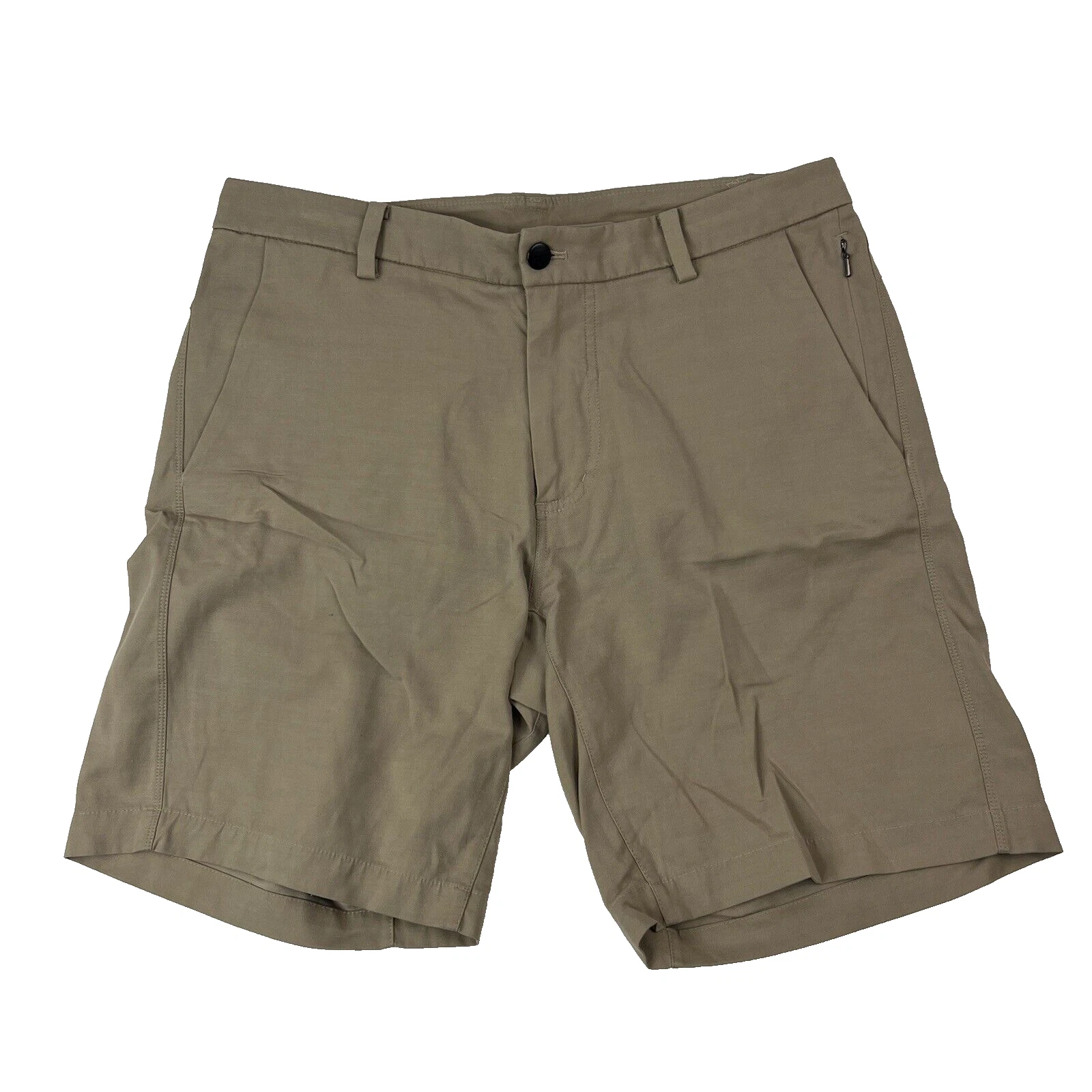 Lululemon Tan Athletic Chino Shorts Mens Size 34 Inseam 8.5"