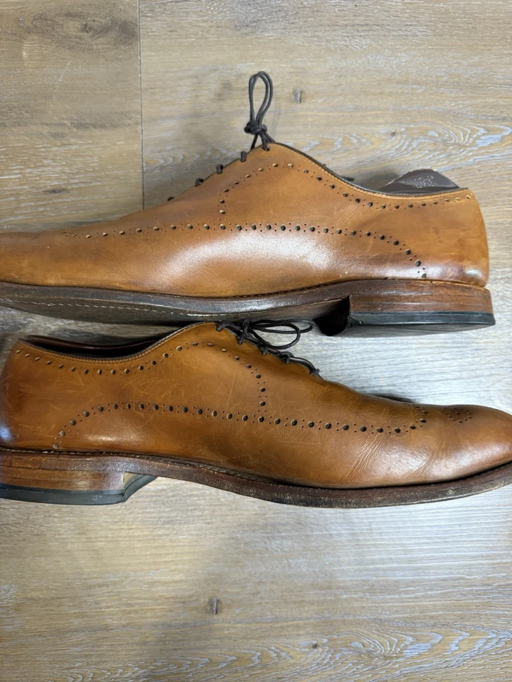 Allen Edmonds "Fairfax" Brown Perforated Medallion Whole Cut Shoes, Men's 10.5 D - Image 4 of 4