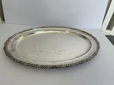 Antique Silver Plated Serving Tray Art Krupp Berndorf Germany 20” X 15” Platter