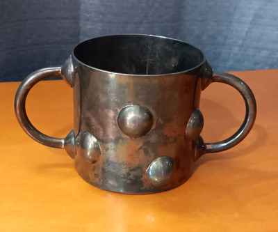 Ettore Sottsass Swid Powell Silver Plate Baby Cup Silverplate