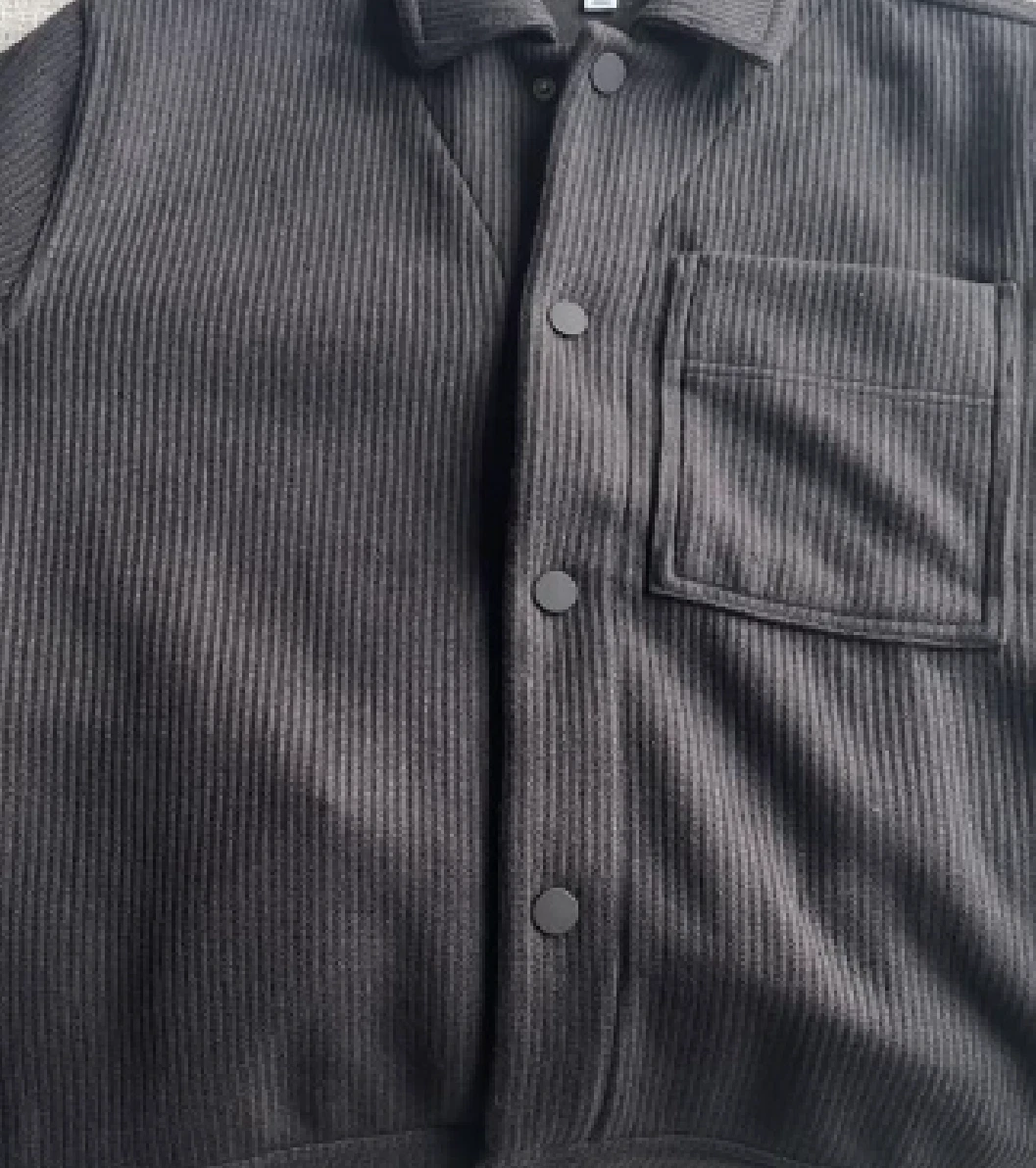 Mode of One Mens Long-Sleeve Knit Trucker Jacket Jet Grey Size XXL
