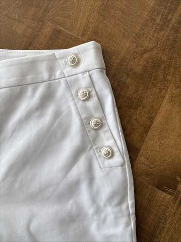 Loft White “The Sutton Skinny” Sailor Pants 14 Petite - Picture 3 of 8