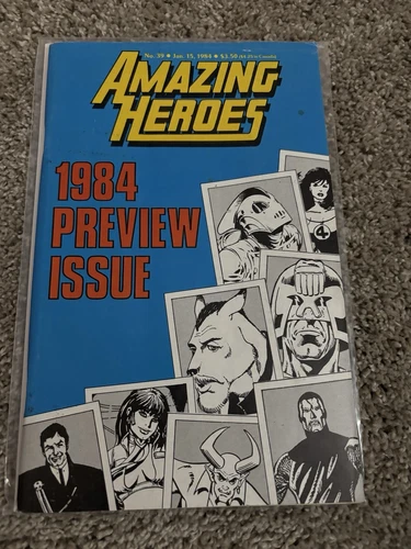 AMAZING HEROES #39 1984 Comic Book Magazine 1st Preview of Black Spider-Man