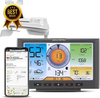 AcuRite Iris (5-in-1) Home Weather Station 01540M WiFi Weather Underground Temp