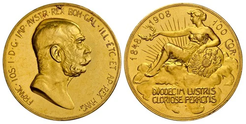 AUSTRIA Franz Joseph I 1908 AV 100 Corona. NGC PR61 Kremnitz. Fr.-514 J.-400