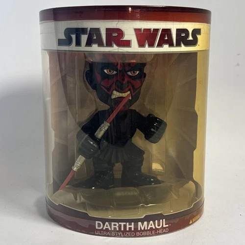 Official Funko Star Wars Darth Maul Ultra-Stylized Bobble-Head 2009 Rare HTF New