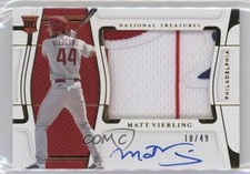 2022 Panini National Treasures Gold 10/49 Matt Vierling #139 Auto 12xq