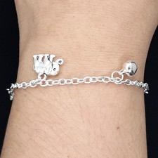 Artistic Elephant 925 Sterling Silver Bracelet 7.2g