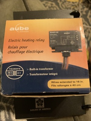AUBE RC840T-240, Electric Heating Relay 240v Relay w/ Built In 24V Transformer