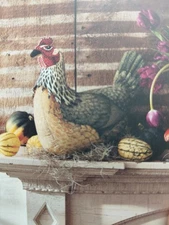 John Derian Chicken Pillow Embellished 13in x 7 1/2in x 14in