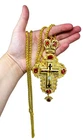 Anglican Gold Plated Ornate Brass Bishop's Pectoral Cross Pendant DAMAGED/AS IS