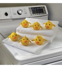 Chick Wool Dryer Balls Set of 6 Clothing Dryer Balls Yellow Chicken NEW IN PACK