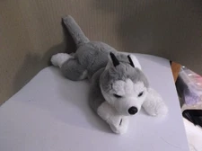 FAO Swartz Super Soft Gray Plush Wolf Stuffed Animal