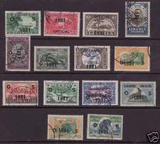 Liberia # O127-40 Complete Set of 1921