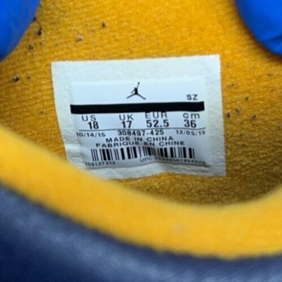 Nike Air Jordan 4 Retro Midnight Navy Metallic Gold 308497-425 Mens Size 18 Rare Nike Air Jordan 4 Retro Midnight Navy Metallic Gold 308497  main image 3