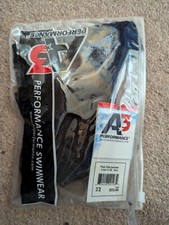 A3 Performance Male Men's Boy's Black Lycra Jammer Swim Shorts size 22