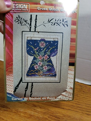 Design Works Crafts Counted Cross Stitch Greeting Card Kit #841 Asian Floral_BH - Picture 3 of 7