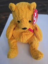 Ty Beanie Baby Poopsie Bear Yellow Collectible Plush Retired Vintage