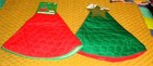 2 Vintage Quilted Christmas Tree Skirts 1-Red, 1-Green 1970s — photo 6