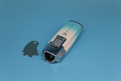 Torch Lighter 3Jet Flame Refillable Light blue in a Nice Gift Box