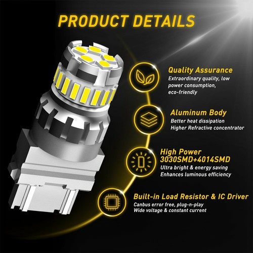 AUXITO 3157 3156 4157 LED Bombilla de señal de giro inverso 6500K Canbus sin errores - Imagen 6 de 11