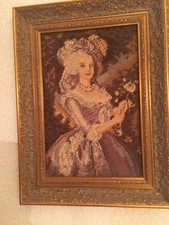Gobelin Bild mit Goldrahmen