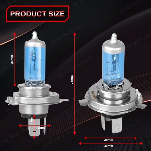 4200K Luces Fuertes Para Auto Coche Luz Carro Bulbs H4/9003 Warm Blanco Halogen - Picture 11 of 11