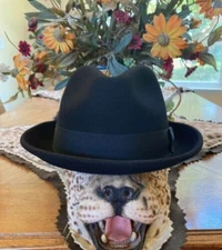 JAB by SCALA MENS 1 BLACK & 1 BROWN WOOL FEDORA HAT * L * NEW PORK PIE CRUSHABLE