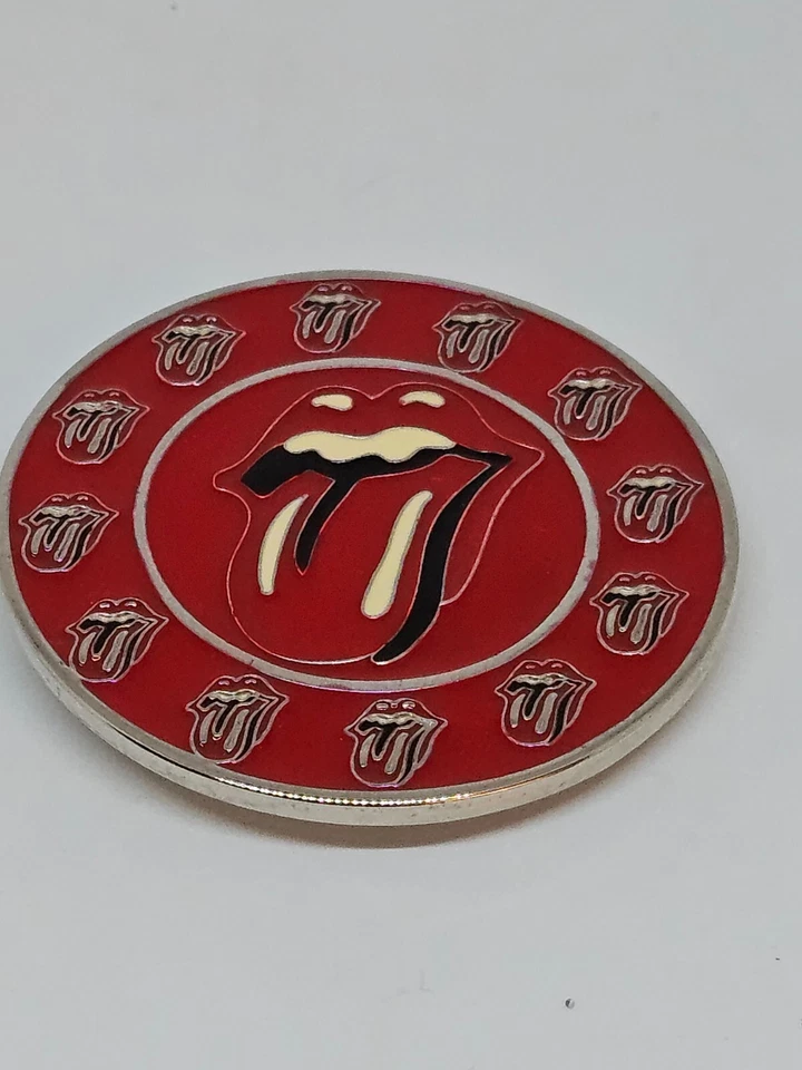 De colección Rolling Stones Rojo Esmaltado Cinturón Hebilla Lengua Logo Principios de 2000 SIN USAR Foto 4 de 4
