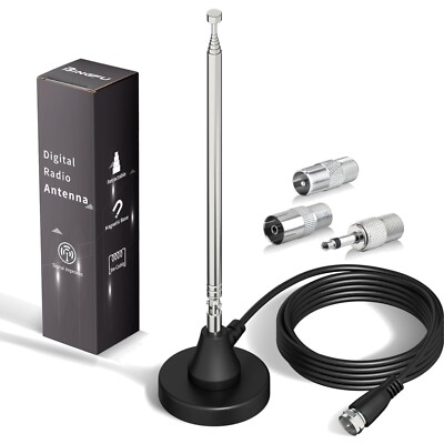 Bingfu DAB+ UKW Radioantenne für Stereo Receiver, hohe Empfangsqualität