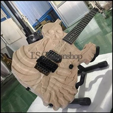 Unfinish DIY Lynch Skull and Bone Electric Guitar FR Bridge Maple Neck Ash Body