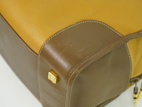 LOEWE Amazona 40 Leather Handbag Beige Brown Gold - Picture 6 of 10