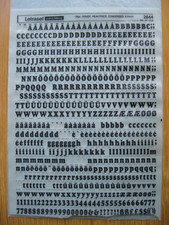 1 x Letraset Upp/Low/Num GOUDY HEAVYFACE CONDENSED 36pt  8.8mm Sheet 2844   (bb)