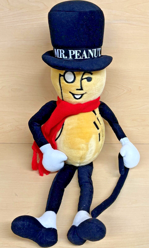Vintage Planters MR PEANUT 26" Plush Stuffed Doll W Red Scarf & Cane - 1991 NOS - Picture 4 of 18