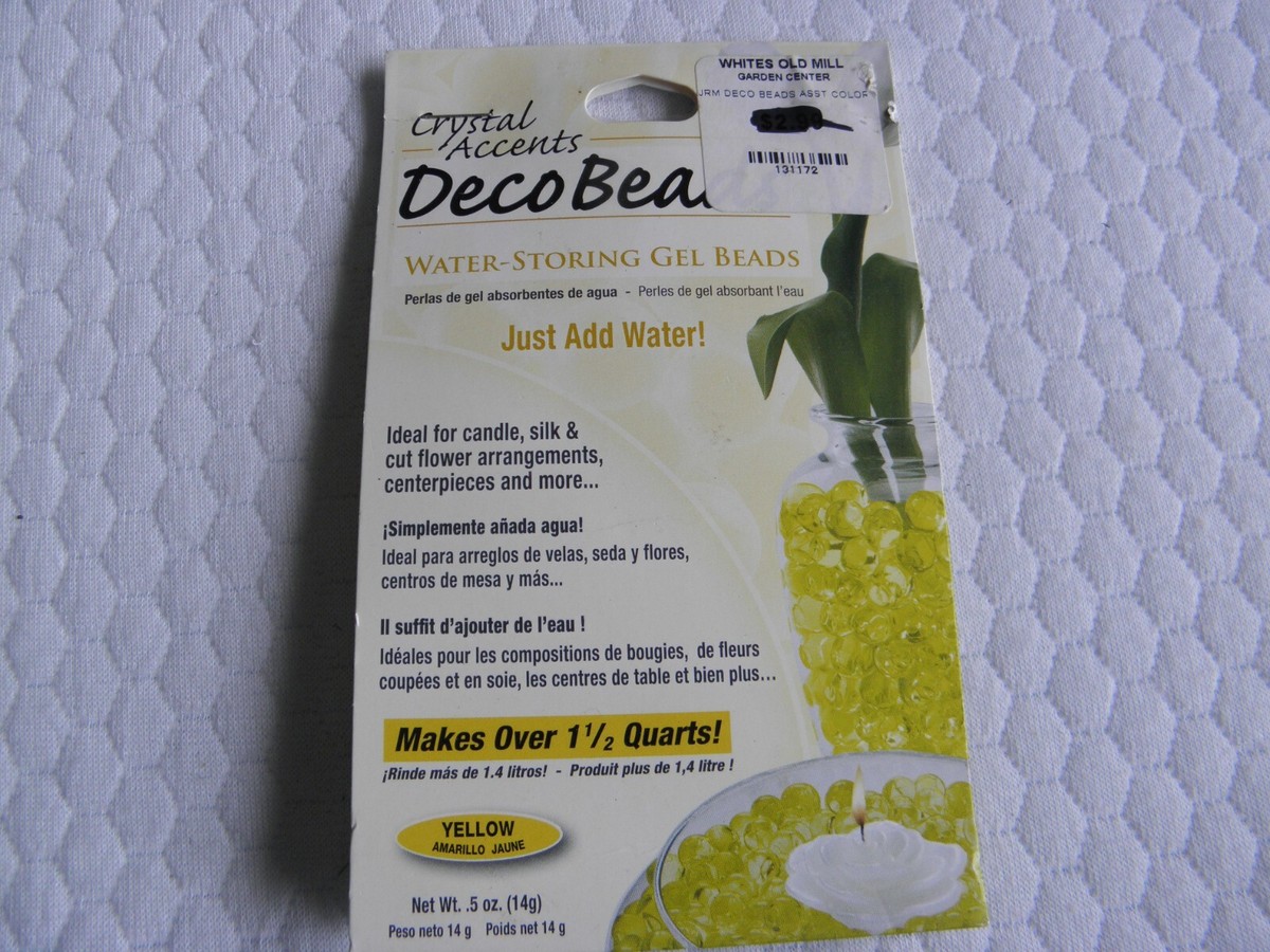 Crystal Accents Water Storing Spherical Gel Beads Yellow New