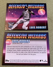 Luis Robert 2021 Topps Big League Defensive Wizards #DW-11 Insert Card White Sox