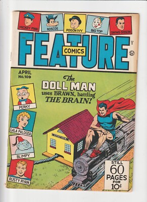 FEATURE COMICS 109 GOLDEN AGE QUALITY 1947 - DOLL MAN - VF-