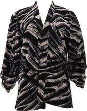 IMAN Global Chic Reversible Tulip-Slv Kimono Topper Black 2X NWOT (263)